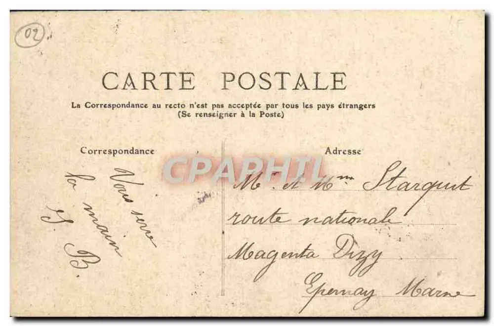 Château-Thierry — Vista geral — Fototipia Y. 1907 - Verso