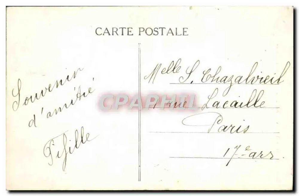 Château-Thierry — Alte Kellermauer — Erinnerung - Rückseite