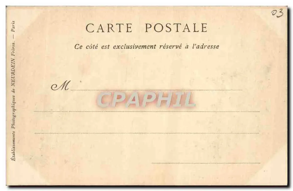 Vichy — Der Park, Ehemaliger Pavillon von Napoleon III — Sammlung ND Phot - Rückseite