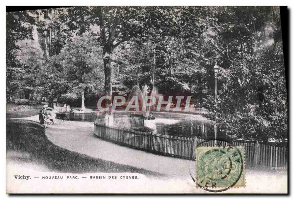 Vichy — Neuer Park — Schwannenteich — Verleger St. Polos, Nr. 471 - Vorderseite