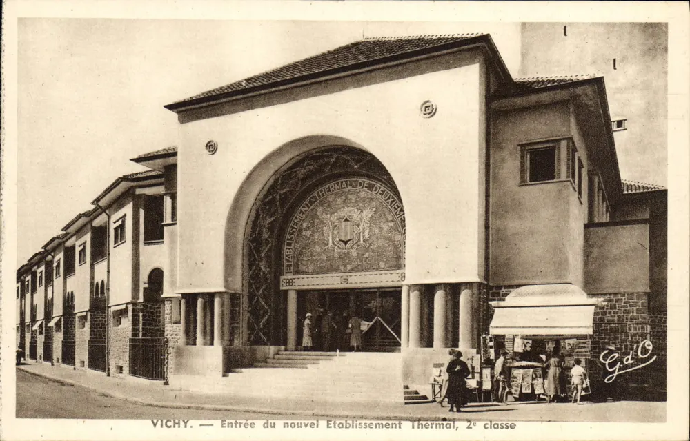 Vichy — Eingang zum neuen Thermalbad, 2. Klasse — Gd'O - Vorderseite
