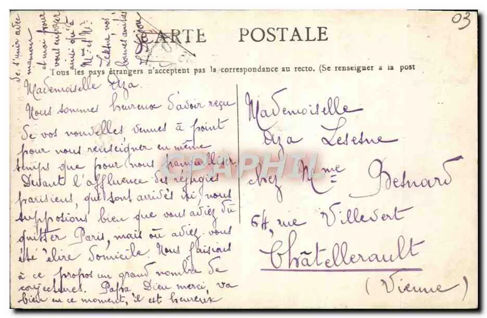 Moulins — A Catedral — Edit. das Novas Galerias - Verso