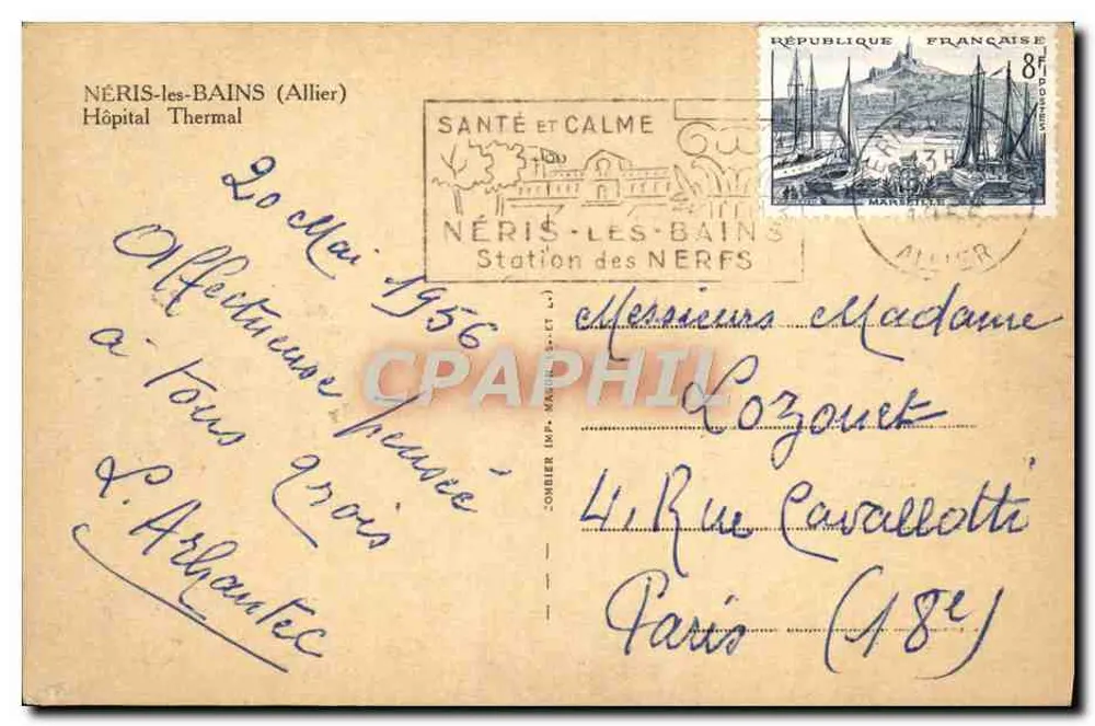 Néris-les-Bains — Hospital Termal — editor Cury - Verso