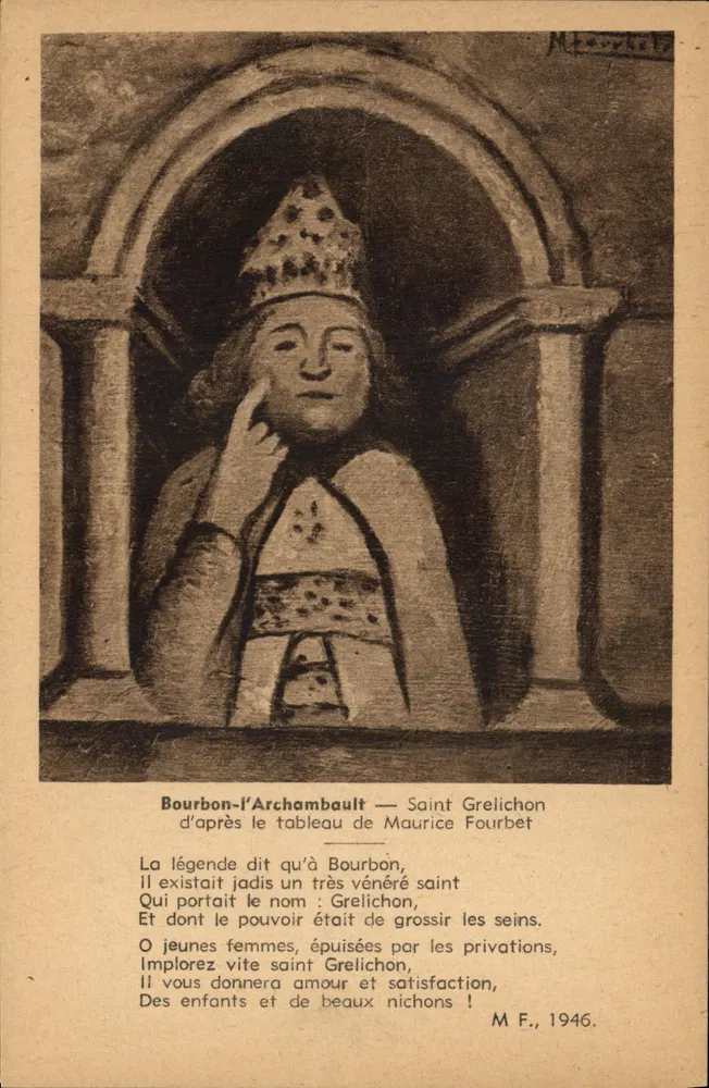 Bourbon-l'Archambault — Saint Grelichon — nach dem Gemälde von Maurice Fourbet - Vorderseite