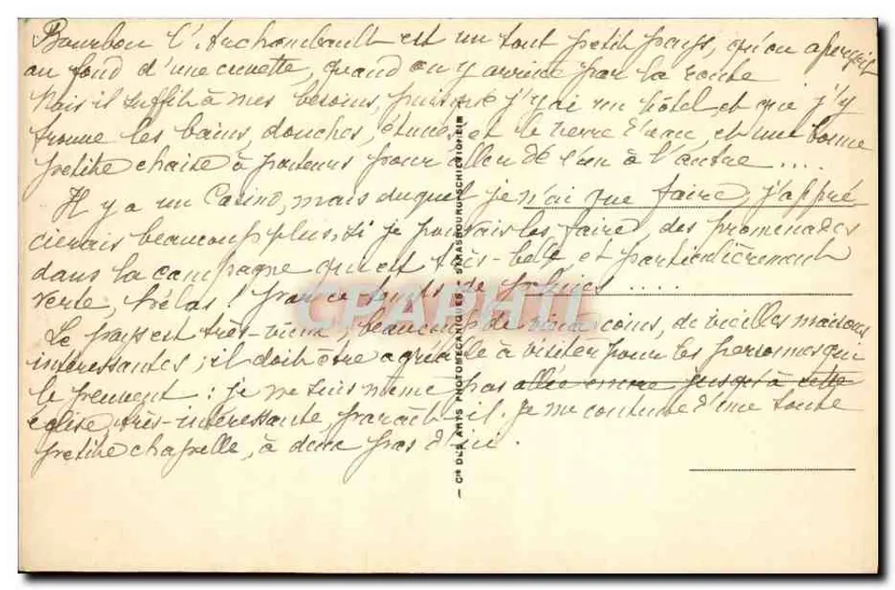 A Igreja — Bourbon-l'Archambault — Monumento Histórico — editor A.P. n°107 - Verso
