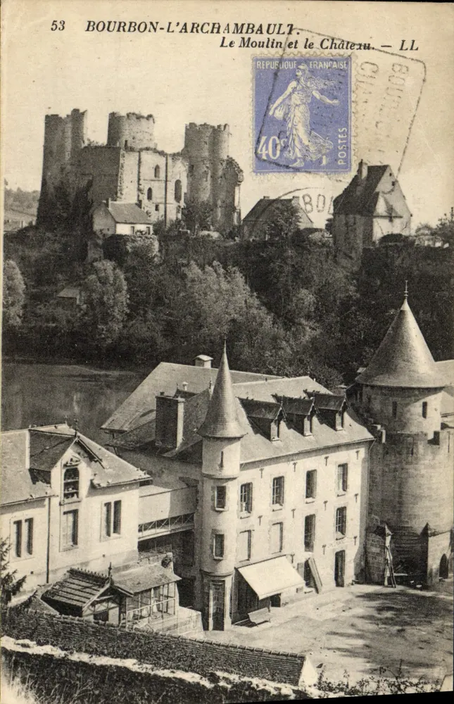 Bourbon-l'Archambault — Il Mulino e il Castello — LL - Recto
