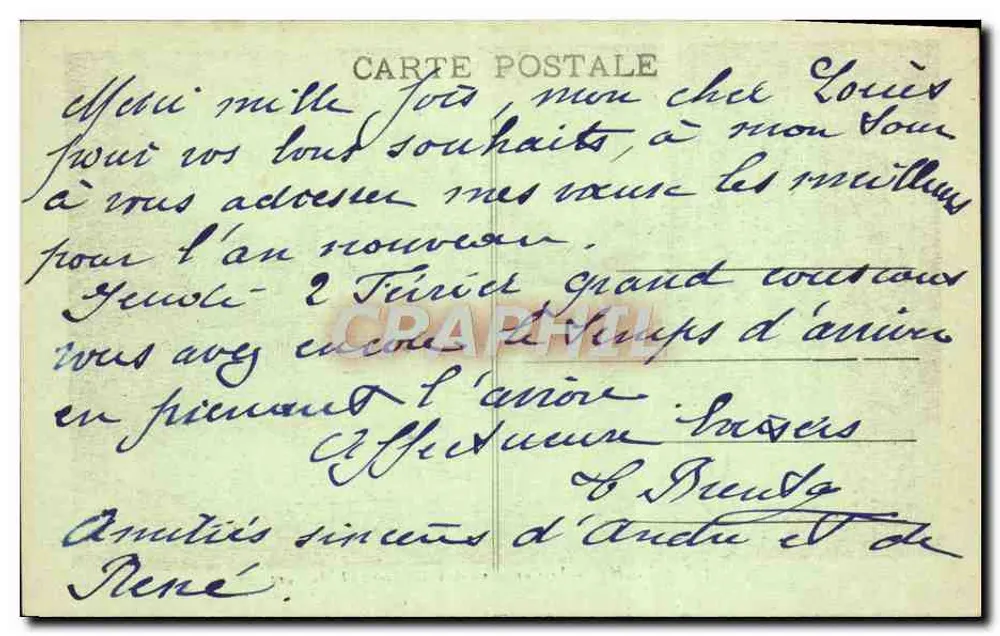 Vichy - Das Casino aus der Mitte der Parkallee gesehen — Idéal, Nr. 308 - Rückseite