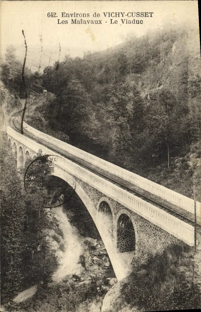 Les Malavaux - Der Viadukt — Umgebung von VICHY-CUSSET — n° 642 - Vorderseite