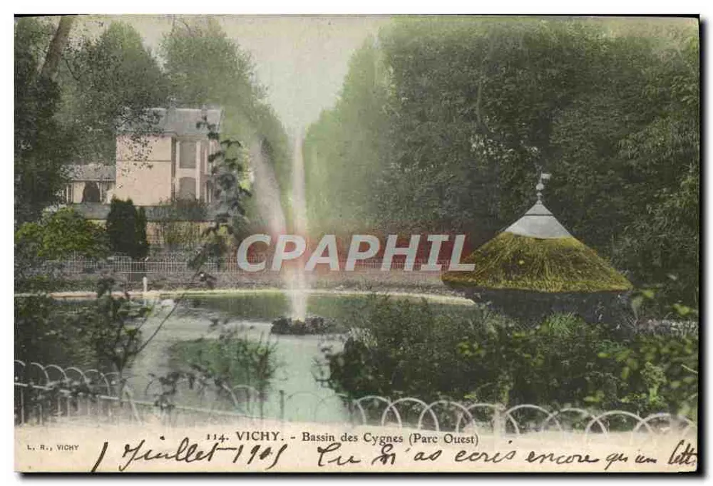Vichy - Bassin des Cygnes (Parc Ouest) — L. R., Vichy, n°114 - Vorderseite