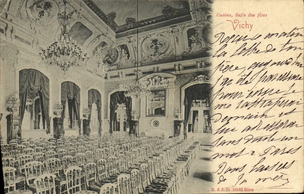 Casino, Saal der Feierlichkeiten — Vichy — R. & J. D. 10162 Sina - Vorderseite