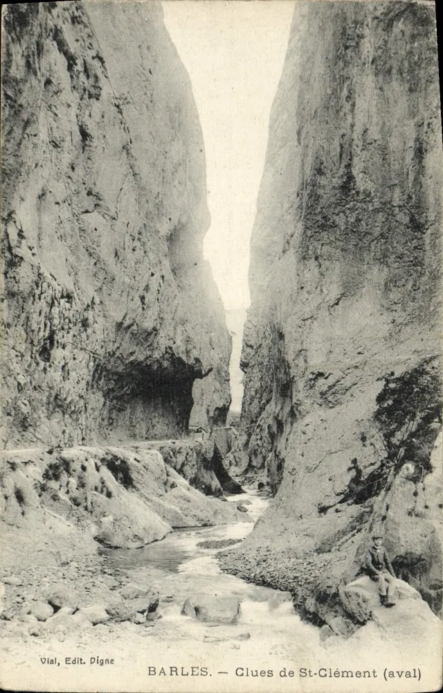 Barles — Gorges de St-Clément (aval) — Vial, Edit. Digne - Frente