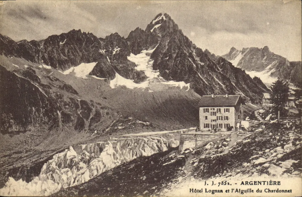 Hôtel Lognana und die Aiguille du Chardonnet — Argentière — J. J. 7852 - Vorderseite