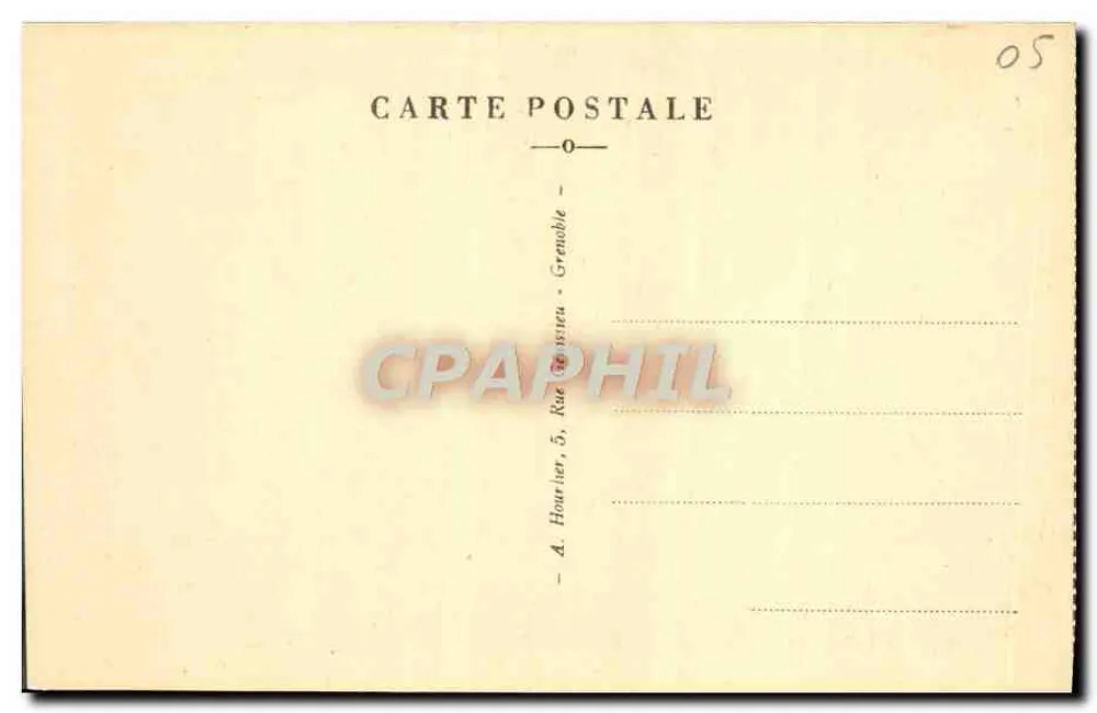 Alefroide — O Ponte de Celse-Nière — A. Hourlier, 5, Rue Gousteau, Grenoble - Verso