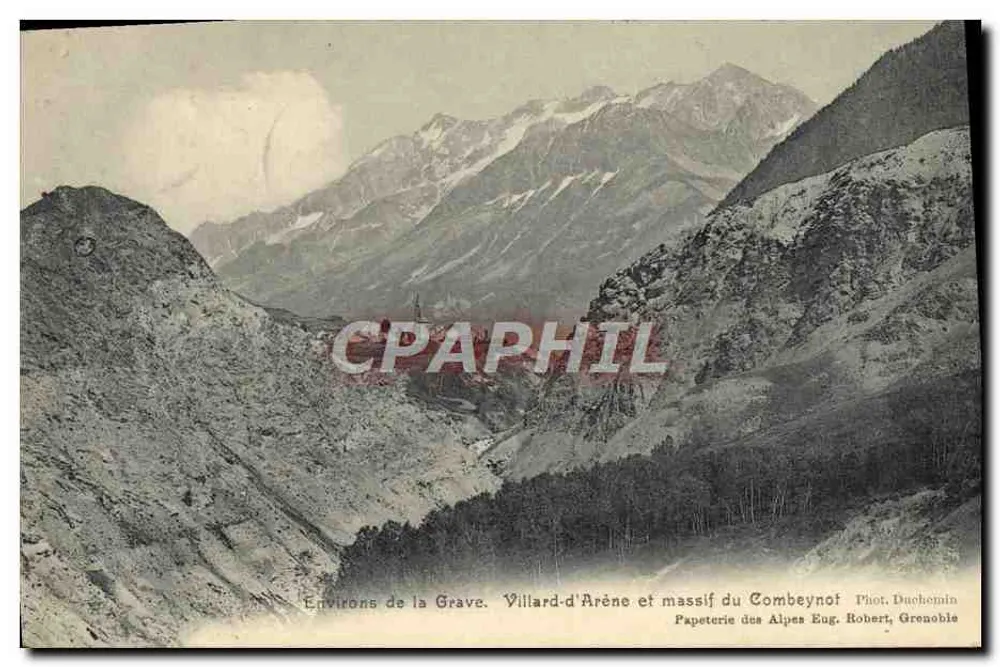 Umgebung von la Grave. Villard-d'Arène und Combeynot-Massiv — Papeterie des Alpes Eug. Robert, Grenoble - Vorderseite