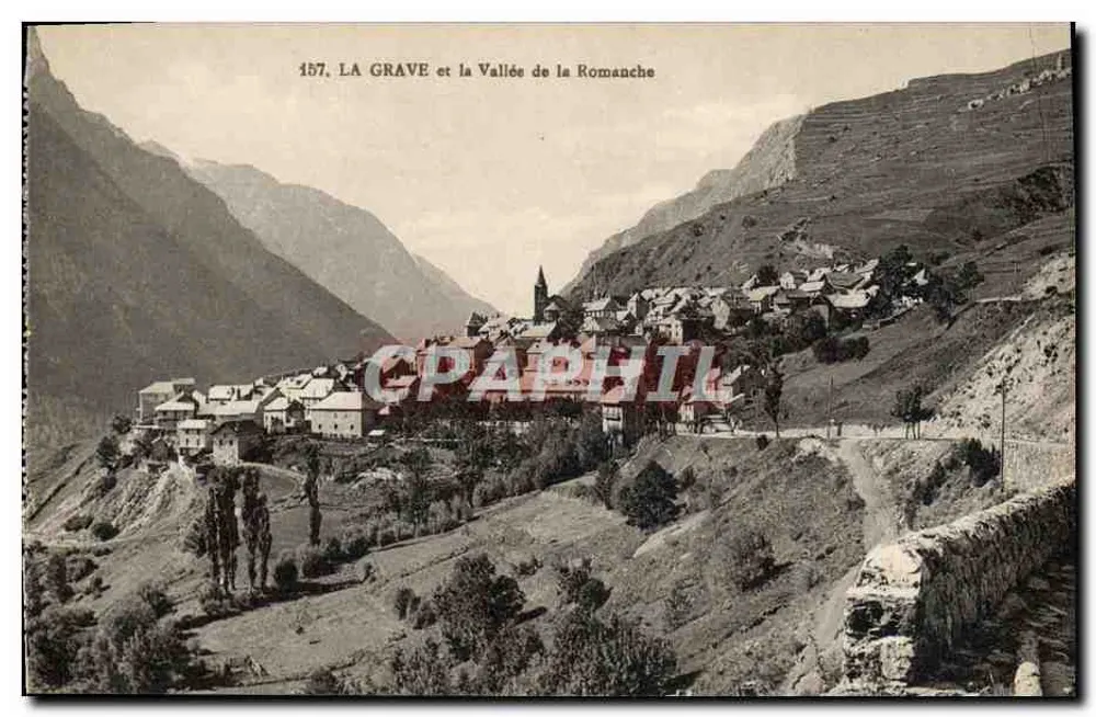La Grave e a Vale da Romanche — Edição Marinotto Frères, Grenoble - Frente