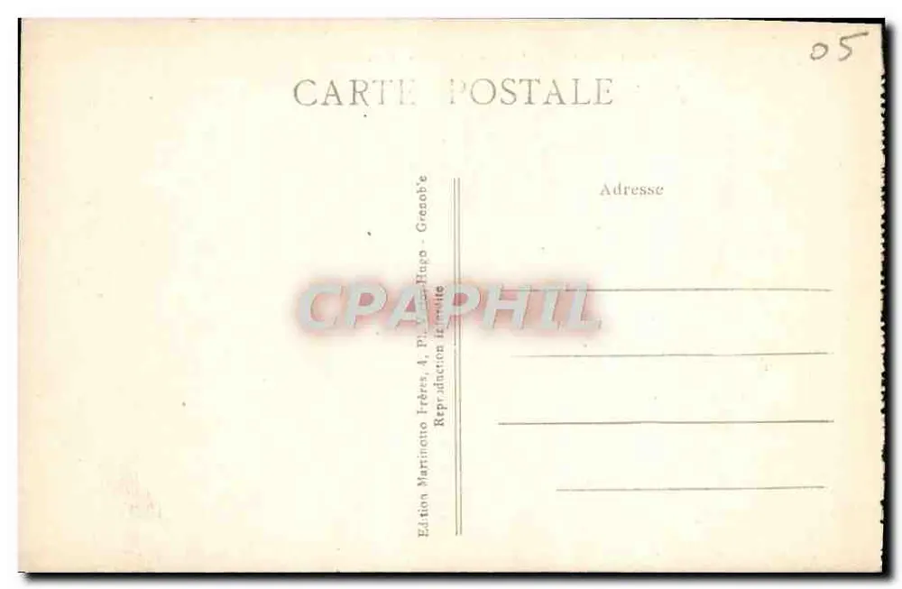 La Grave e a Vale da Romanche — Edição Marinotto Frères, Grenoble - Verso