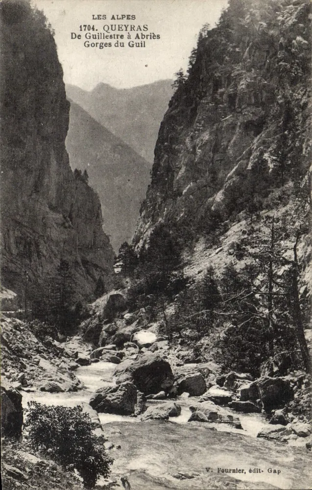 Die Alpen — Gorges du Guil — V. Fournier, Verlag Gap, Nr. 1704 - Vorderseite