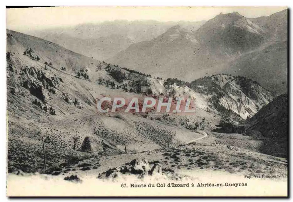 Estrada do Col d'Izoard a Abrlès-en-Queyras — Vista Françou, n°67 - Frente