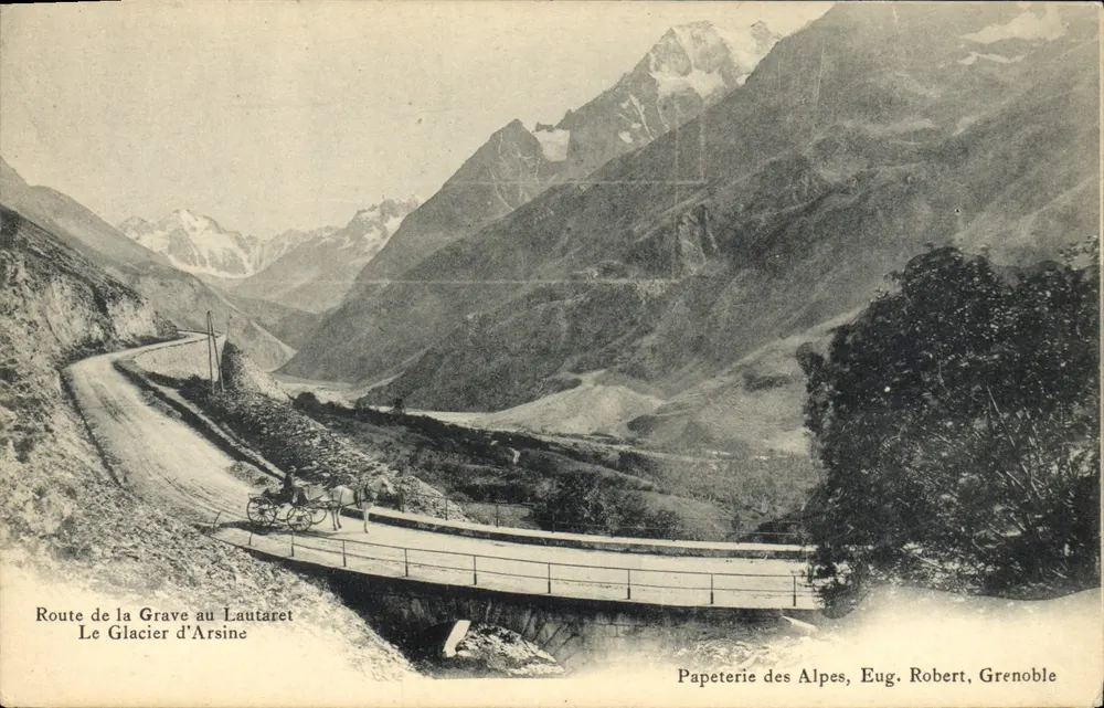 Route de la Grave nach Lautaret — Der Arsine-Gletscher — Papeterie des Alpes, Eug. Robert, Grenoble - Vorderseite