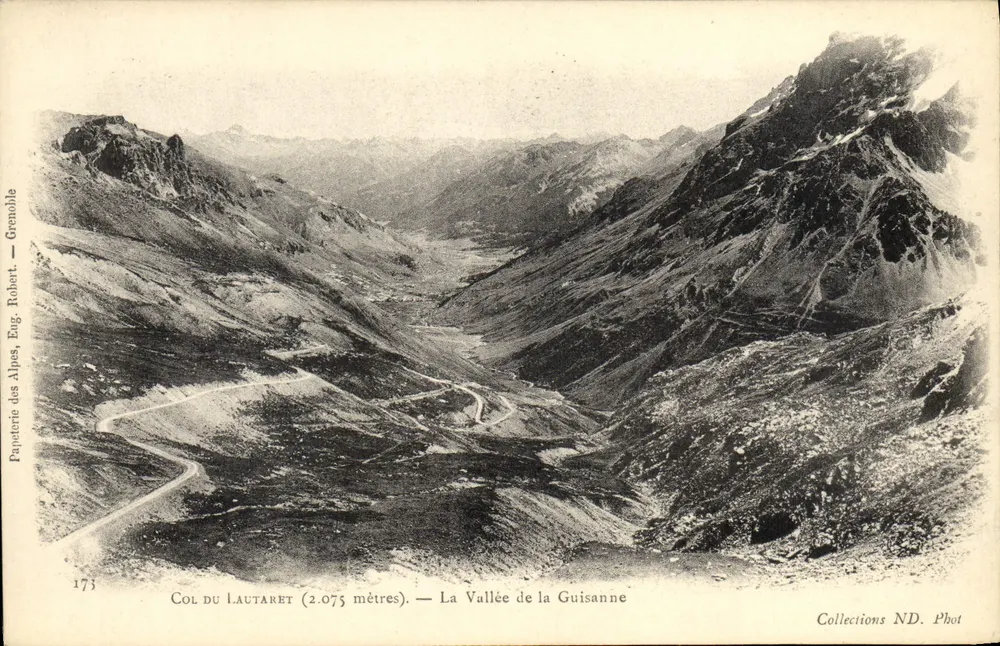 Col du Lautaret (2.075 Meter) — Tal der Guisanne — Papeterie des Alpes, Eng. Robert — Grenaole — N° 173 - Vorderseite