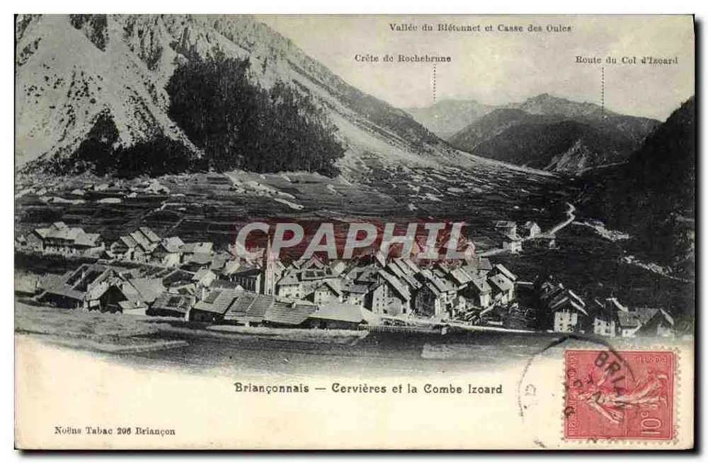 Briannonnais — Cervières e a Combe Izoard — Nodins Tabac 206 Briançon - Frente