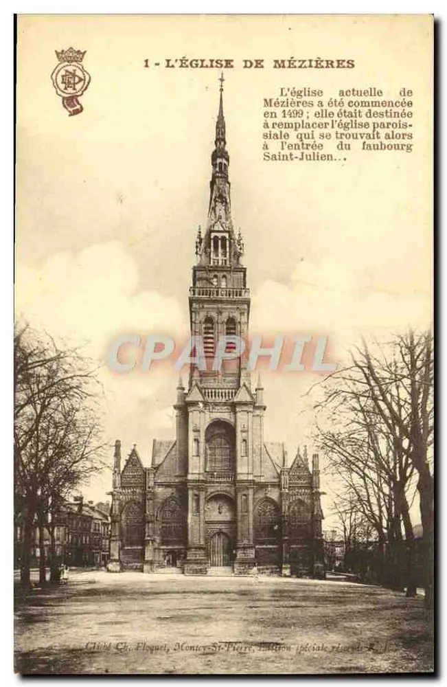 L'Église de Mézières — éditeur Ch. Plouquet, Montreuil-Saint-Pierre, n°1 - Frente