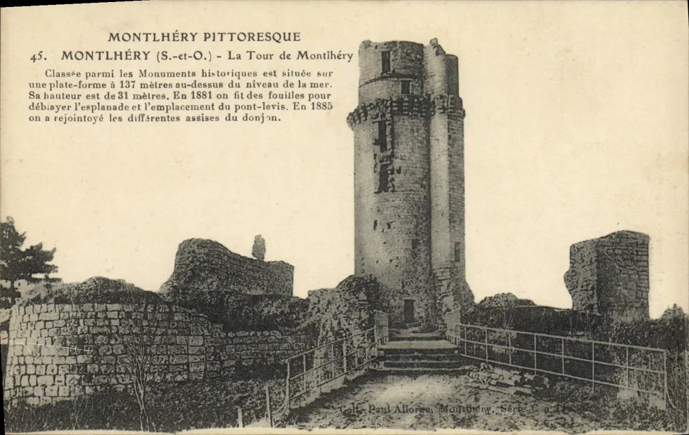 Montlhéry pitoresco — Torre de Montlhéry — Golf Paul Allorge, Montlhéry, Série C n° 45 - Frente