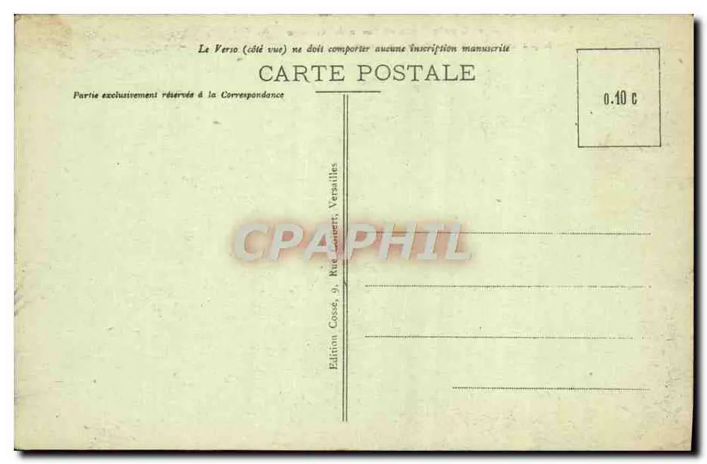 Versailles - Die Großen Fontänen am Bassin des Neptun — Edition Cossé, Versailles - Rückseite