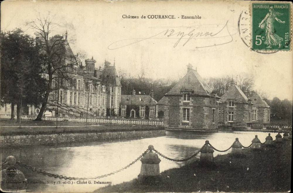 Castelo de Courance — Conjunto — Cliché G. Delamarre - Frente