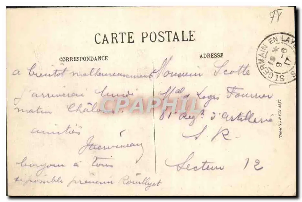 Saint-Germain-en-Laye — O Castelo — LL - Verso