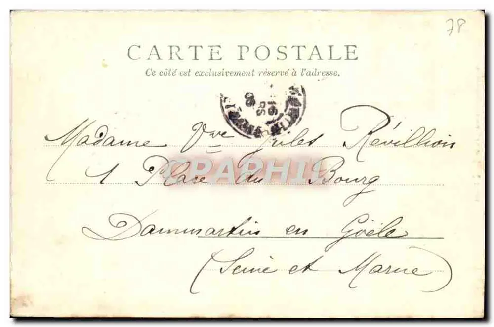 Castelo, Grande Fachada — St. Germain-en-Laye — Knapall frères editores, Paris, n° 10258 - Verso
