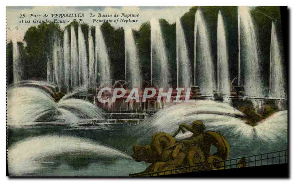 Versailles - Der Bassin de Neptune und die Grandes Eaux — A.P. - Vorderseite