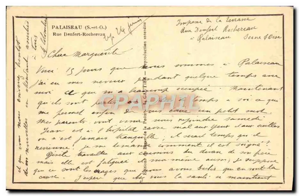 पैलेजॉ में एक विला और अंगूर के बाग — प्रकाशक पैलब्रास, श्रृंखला संख्या अदृश्य - पीछे