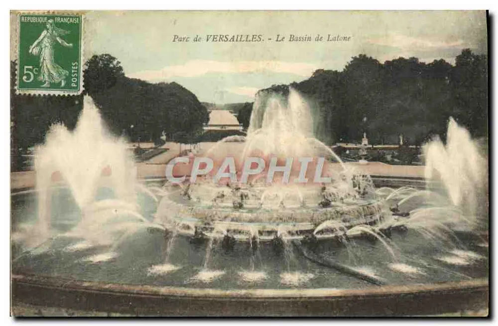 Park von VERSAILLES - Der Bassin de Latone — Verlag Mme Boreau, Verlag Versailles - Vorderseite