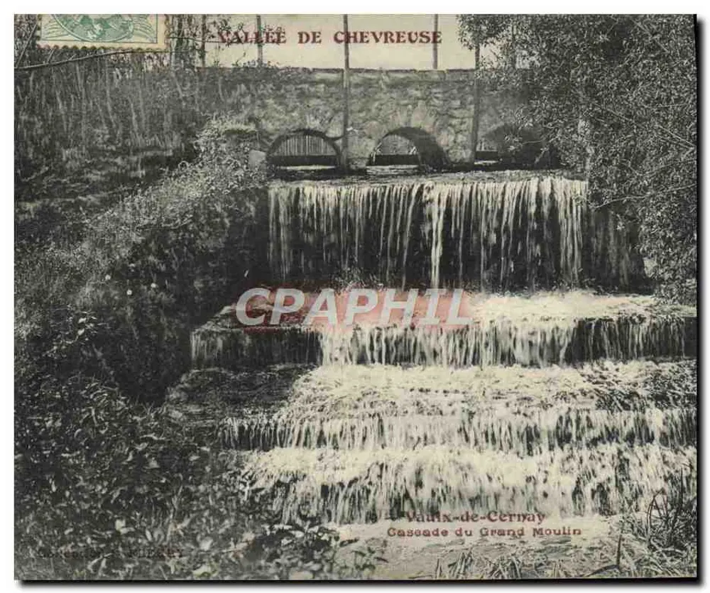Vale de Chevreuse — Cachoeira do Grande Moulin — Vaux-de-Cernay — editor Puechry - Frente