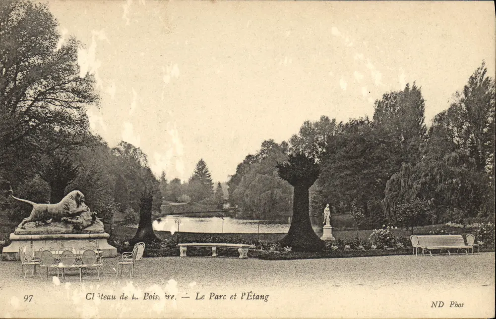Schloss la Boisserie — Der Park und der Teich — ND Phot, Nr. 97 - Vorderseite