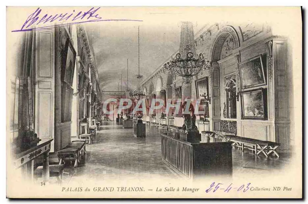 Palast des Grand Trianon — Das Speisezimmer — Collections ND Phot - Vorderseite