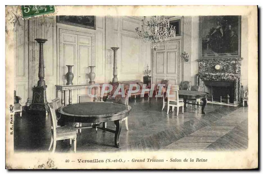 Versailles (S.-et-O.) - Grand Trianon - Salon der Königin — B. Fr. Paris, n°40 - Vorderseite