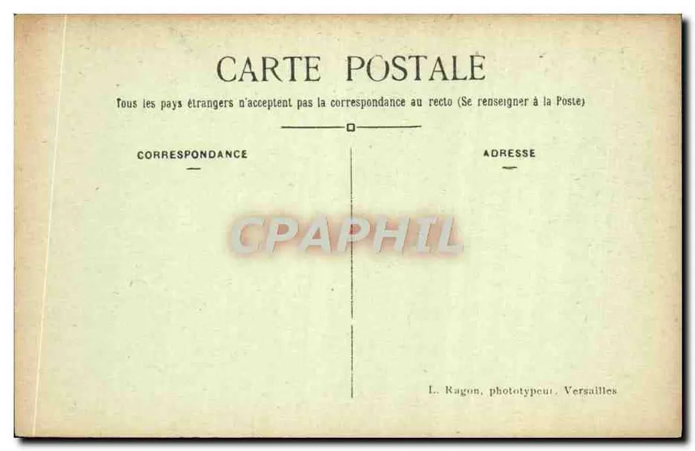Palácio de VERSAILLES — Salão de Hércules — L. Ragon, fototipista - Verso