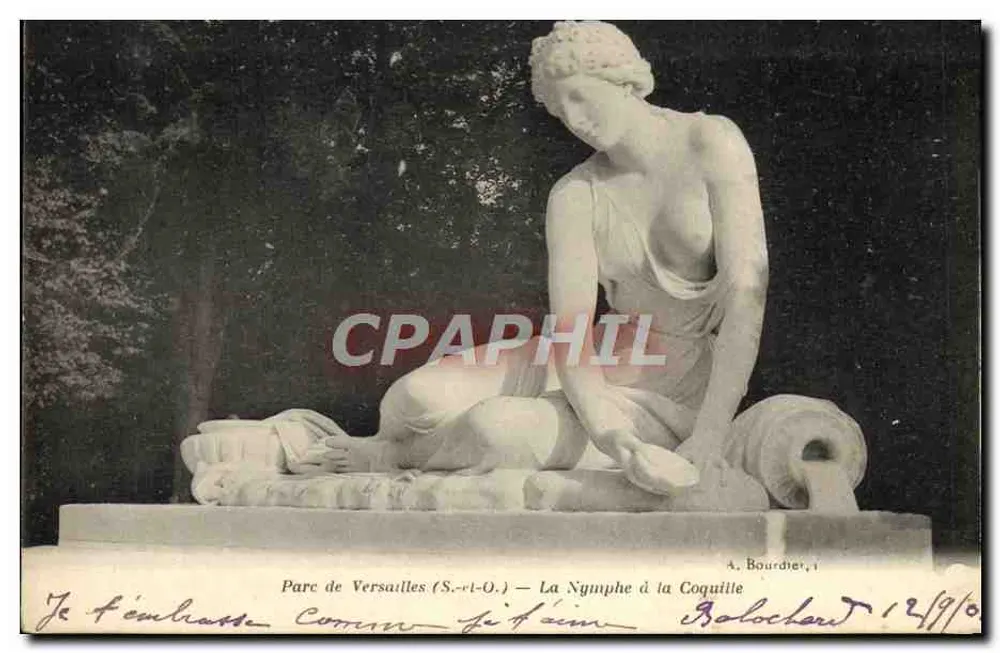 Parque de Versalhes (S.-e-O.) — A Ninfas da Concha — A. Bourdier, 1 - Frente