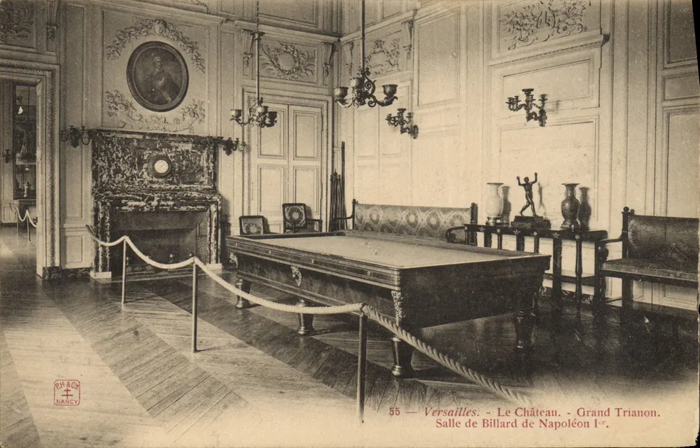 Versailles - Das Schloss. Grand Trianon. Billardzimmer Napoleons I. — PH. & CO, Nancy, Nr. 55 - Vorderseite
