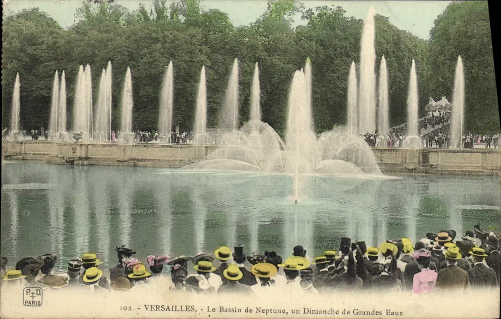 Versailles — Der Bassin des Neptun, ein Sonntag der Großen Wasser — P. D. Paris, Nr. 102 - Vorderseite