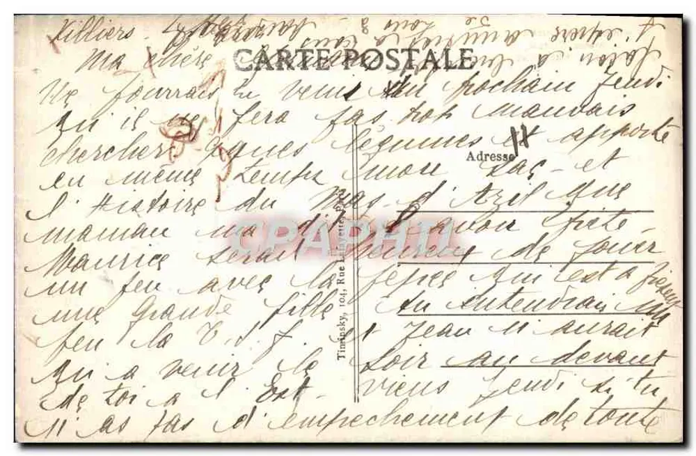 Abel Carrère Rose — 9, Avenue Marbaux — Plessis-Trévise - Rückseite