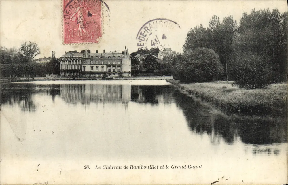 Schloss Rambouillet und der Große Kanal — 26. — A. BOURDIER, Verlag Versailles - Vorderseite