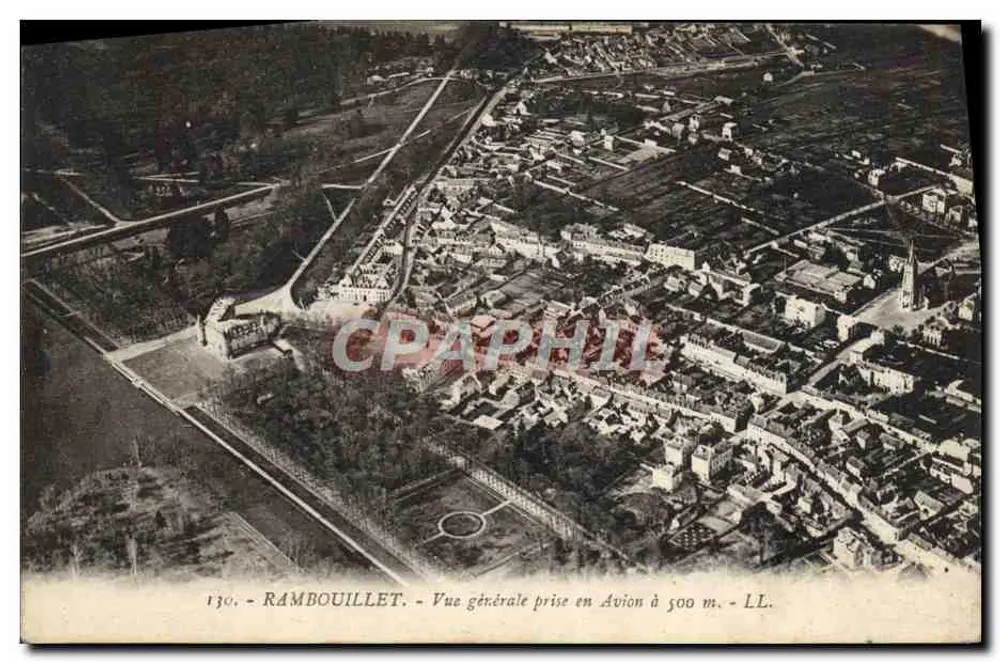 Rambouillet — Vista geral tirada de avião a 500 m — LL. — N° 130 - Frente