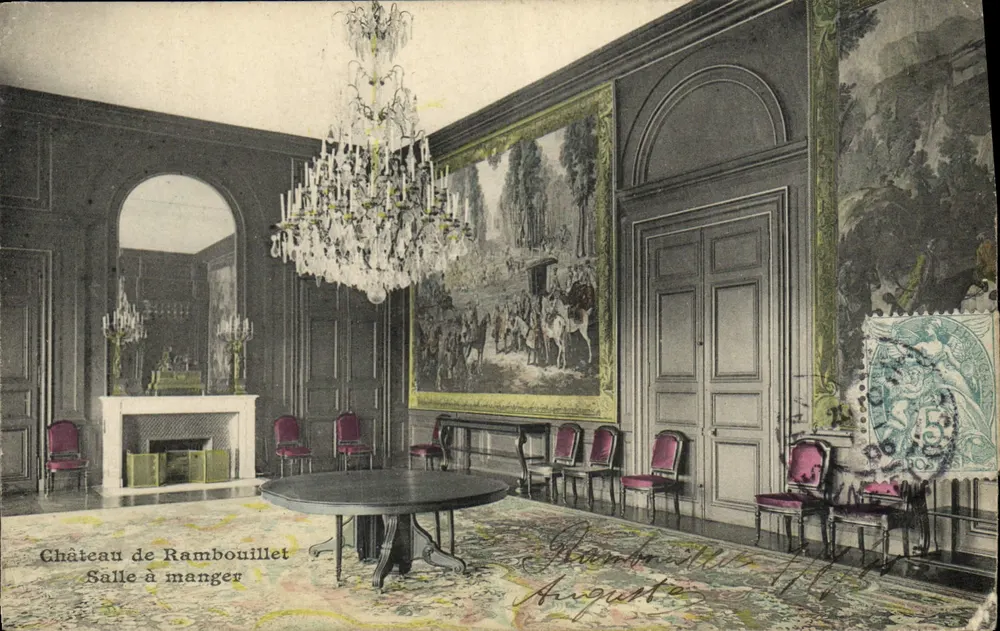 Castelo de Rambouillet — Sala de jantar — A. Bourdier, imp.-édit., Versailles - Frente