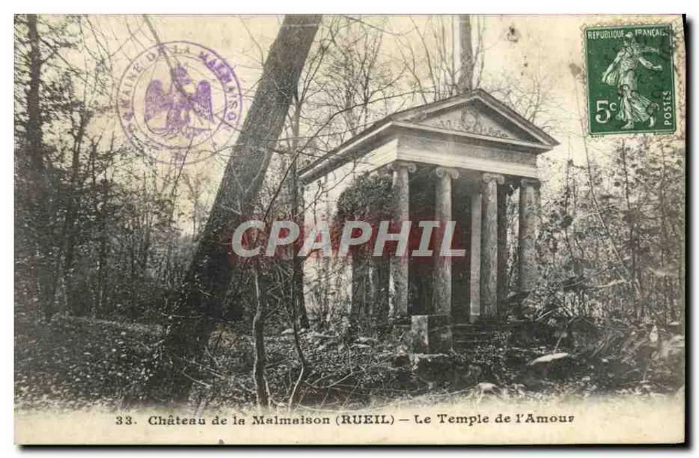 Castelo de La Malmaison (RUEIL) — O Templo do Amor — A. Ossart, edição Rueil - Frente