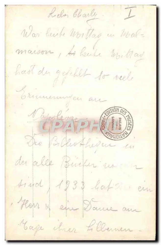 Malmaison. Schloss und Park zur Zeit Napoleons I. — Edition des Musées Nationaux, n° 58 - Rückseite