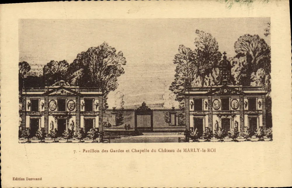 Pavillon der Wachen und Kapelle des Schlosses MARLY-LE-ROI — Edition Desveaud, n°7 - Vorderseite