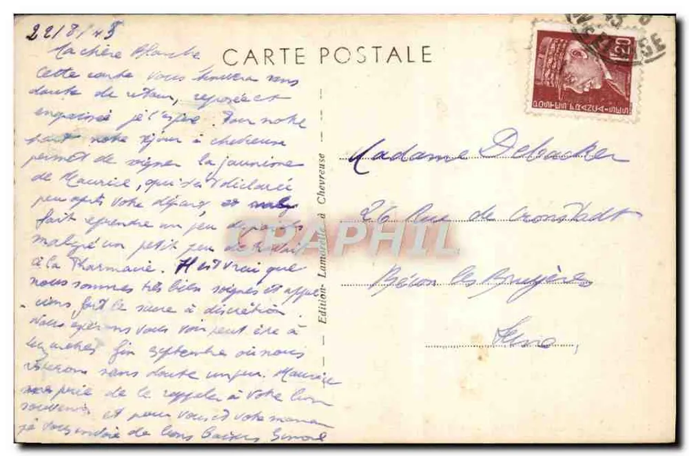 Vale da CHEVREUSE — CHEVREUSE (S.-et-O.) — Panorama Sul - Verso